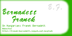 bernadett franek business card